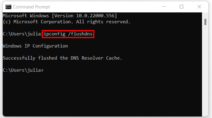 Windows 11 : vider le cache DNS via l’invite de commande
