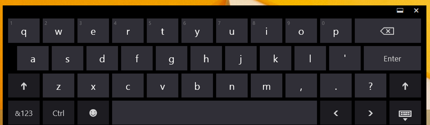 Cliquez sur l’icône du clavier pour fermer le clavier virtuel