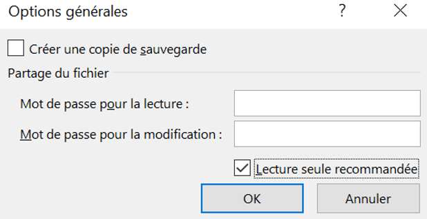Fichier Excel : option « Lecture seule recommandée », enlever la lecture seule dans Excel