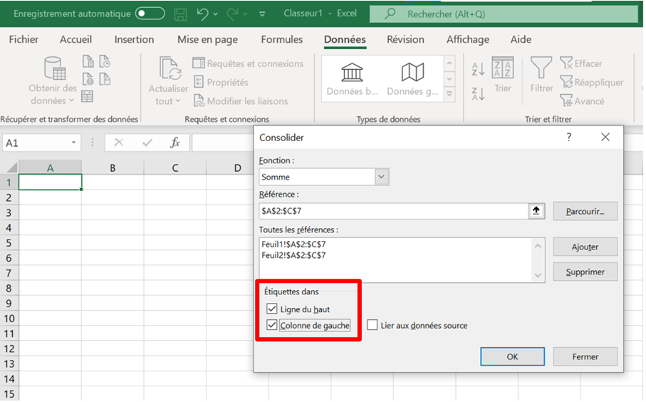 Fusionner Des Tableaux Excel | Tutoriel Excel: comment fusionner les ...