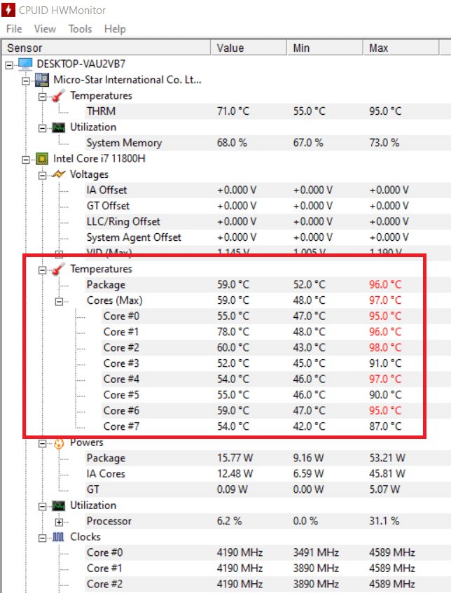 Température du PC : la voir avec un logiciel