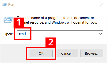 Lancer le terminal d’invite de commande Windows
