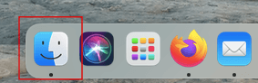 Symbole Finder dans un dock Mac