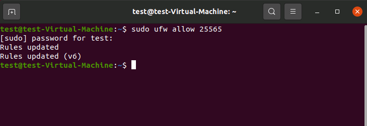 Libération de port (25565) dans Ubuntu 20.04