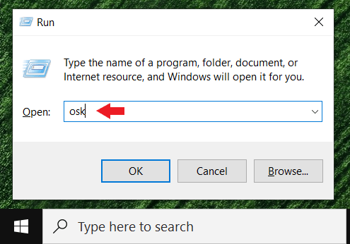 La commande CMD de Windows « Osk » peut être utilisée pour ouvrir directement le clavier virtuel