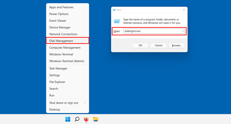 Windows 11 : accès au Gestionnaire de disques