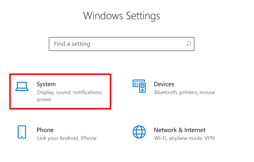 Windows 10 : ouvrir les paramètres système