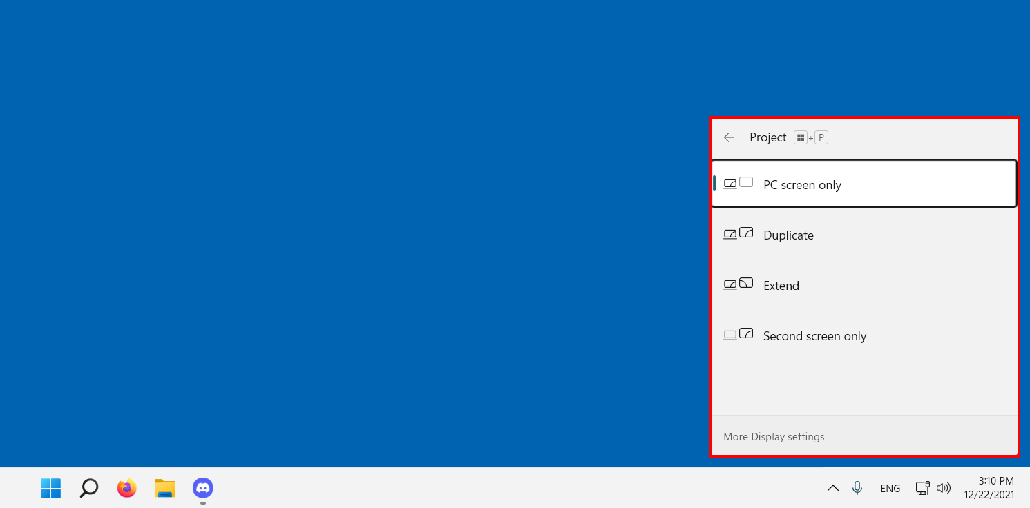 Options d’affichage sous Windows 11