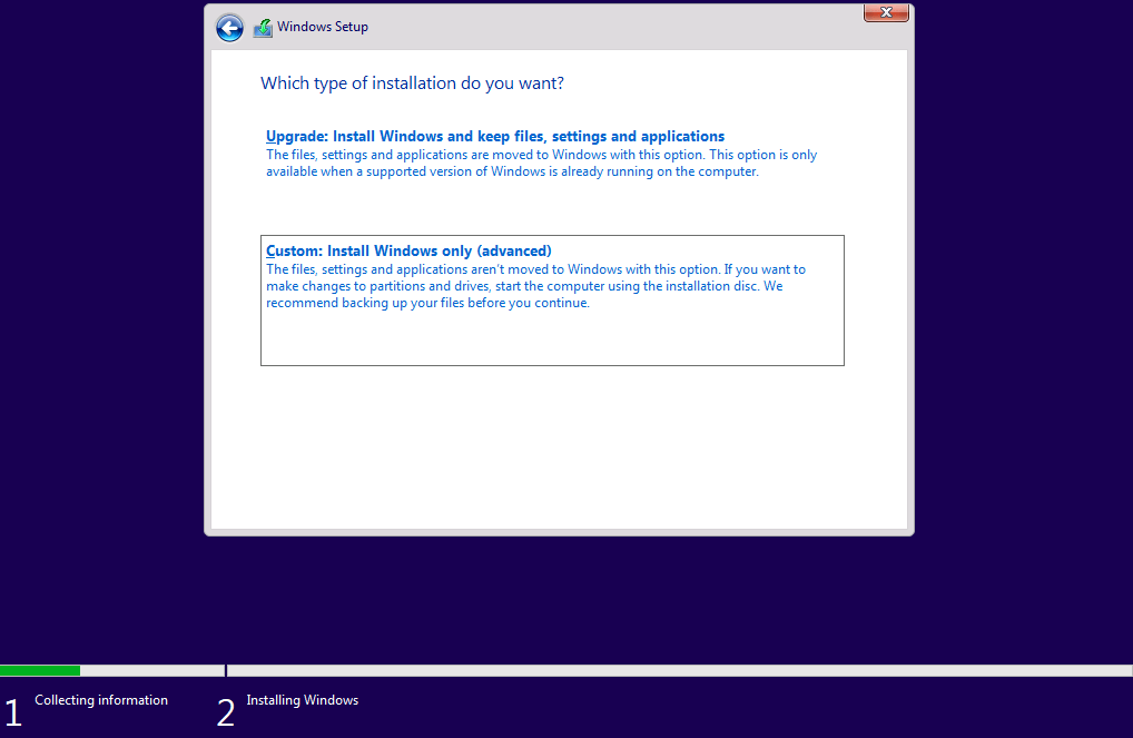 Windows 11 : choisir le type d’installation