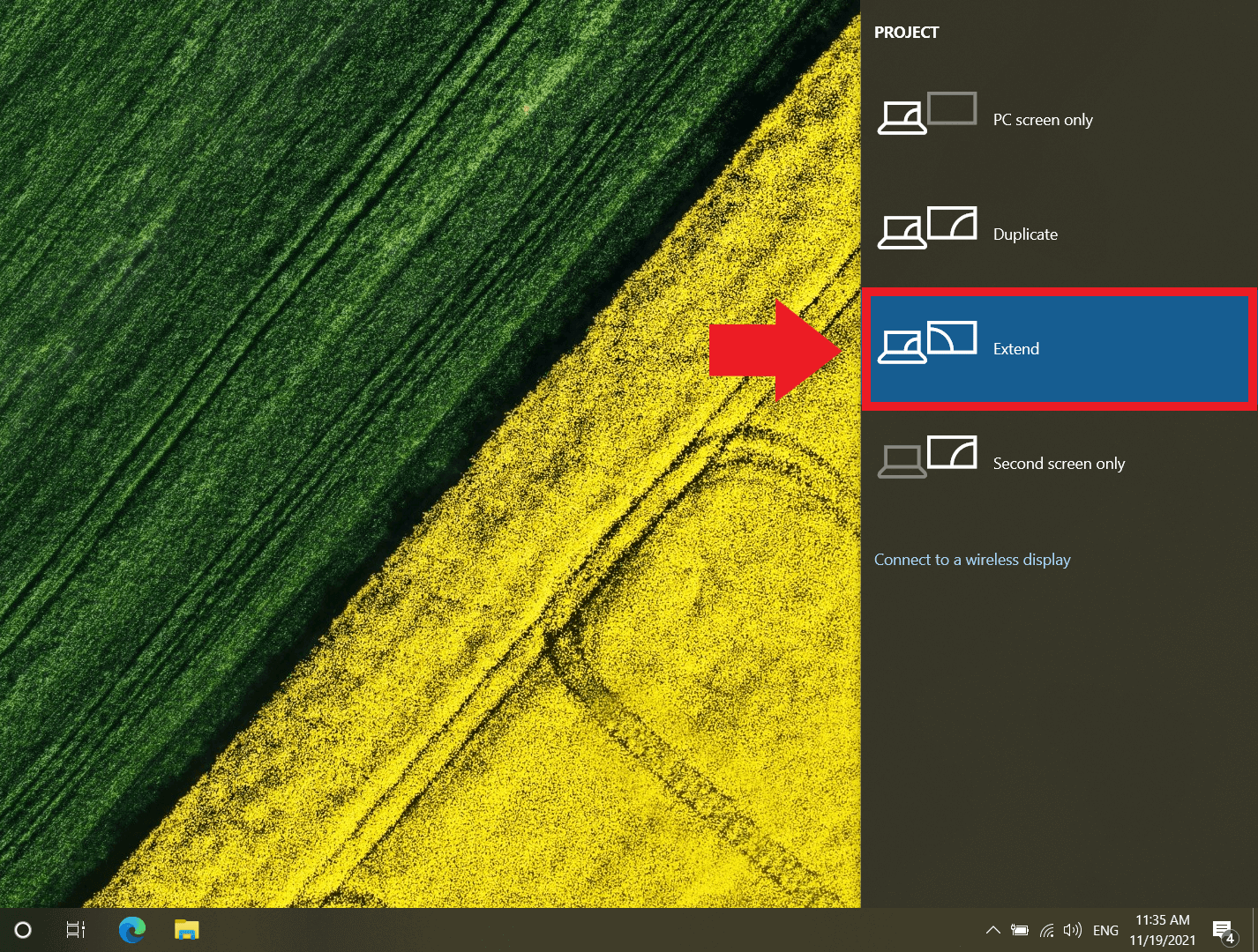 Fonction d’affichage « Étendre » pour configurer deux écrans sur Windows 10