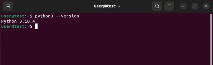 Terminal Ubuntu : vérifier la version Python