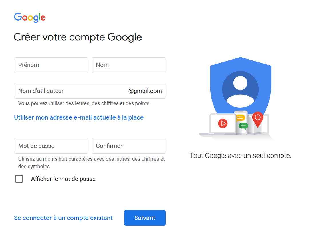 Créer un compte Google : configuration - IONOS