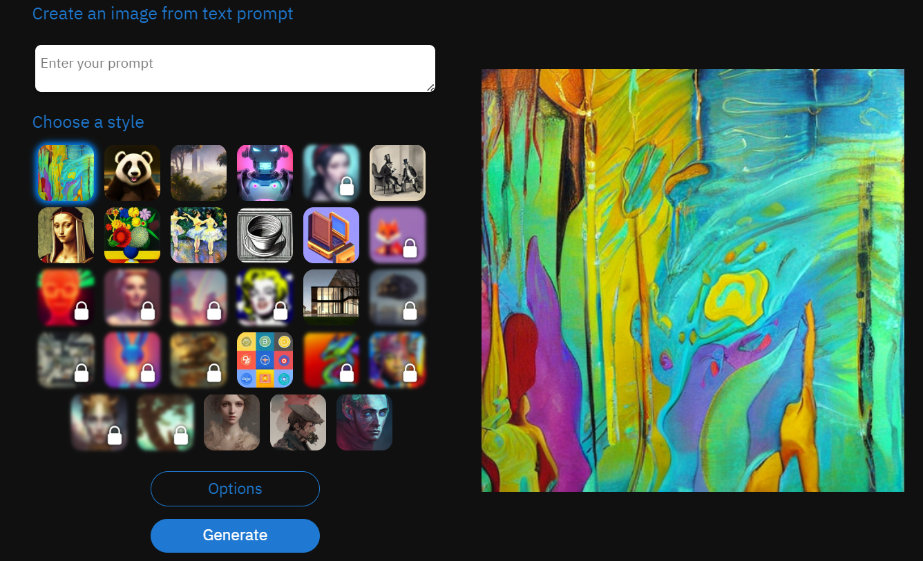 Capture d’écran de l’interface de Deep AI Capture d’écran de l’interface de Deep AI