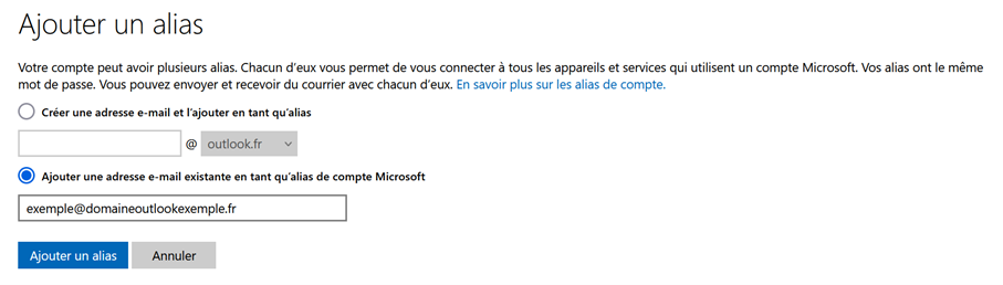 Add an alias in Outlook Add an alias in Outlook