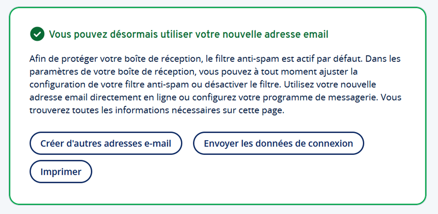 IONOS: new address created IONOS: new address created
