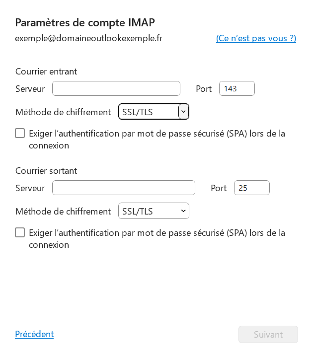 IMAP account settings in Outlook IMAP account settings in Outlook