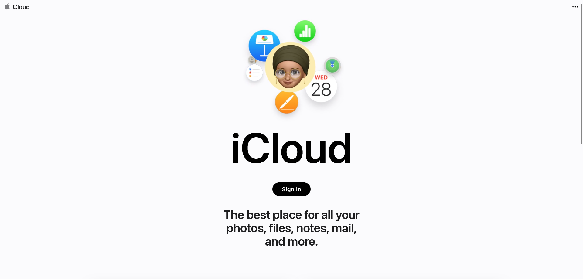 Page de connexion d’iCloud bêta
