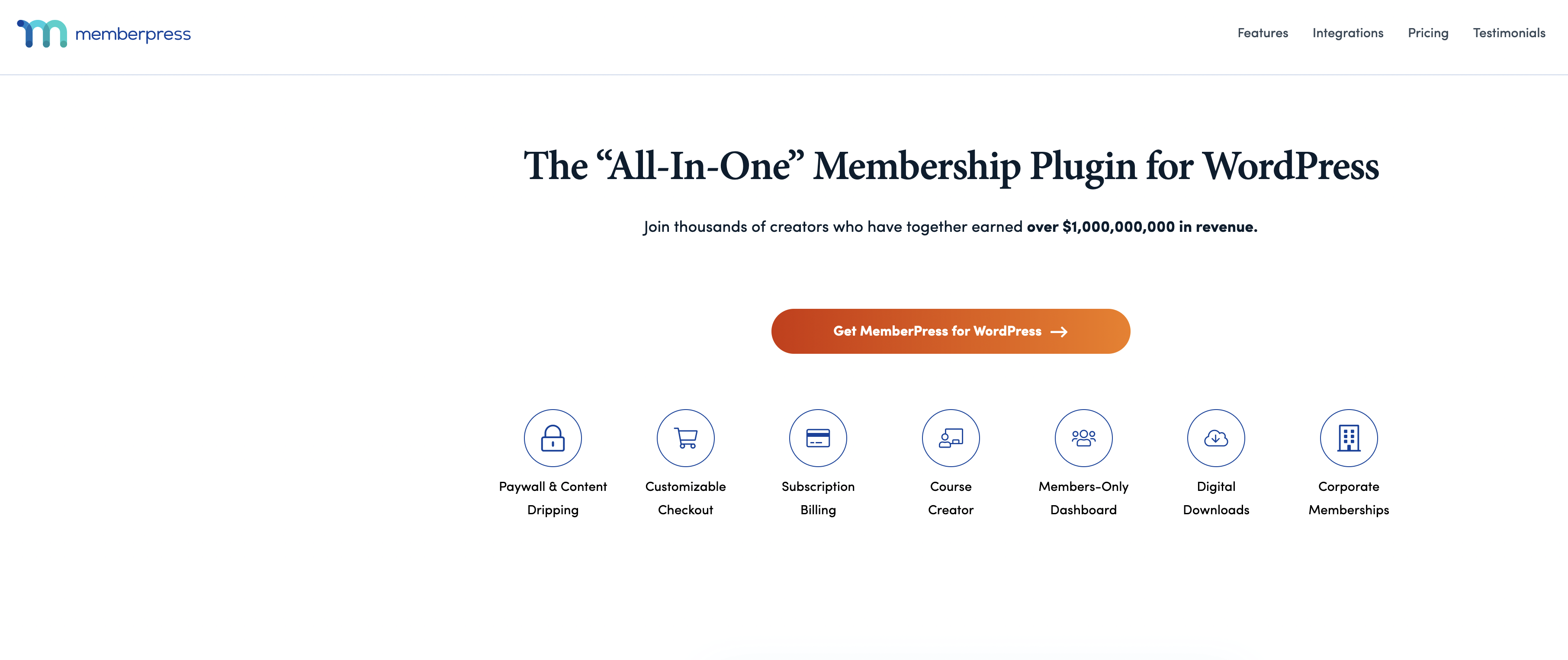 Screenshot of MemberPress website Screenshot of MemberPress website