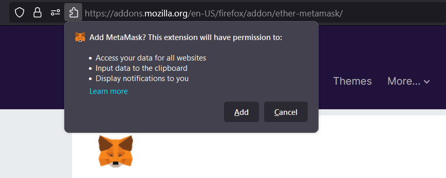 Ajouter l’extension MetaMask dans Firefox Ajouter l’extension MetaMask dans Firefox