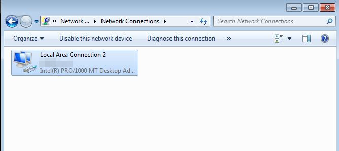 Accès aux connexions réseau sous Windows 7
