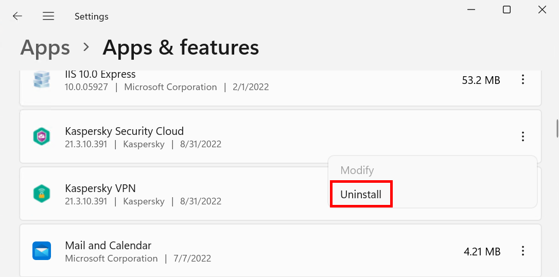Screenshot of Windows Settings Screenshot of Windows Settings