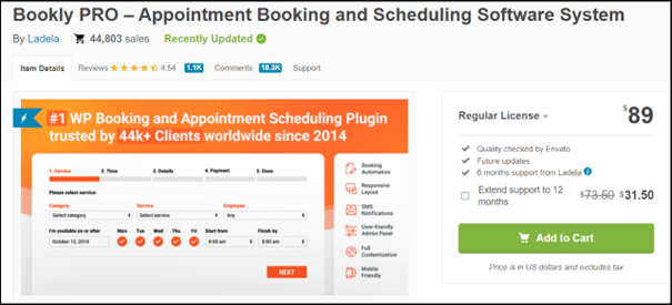 Site Internet du plugin Bookly PRO Site Internet du plugin Bookly PRO