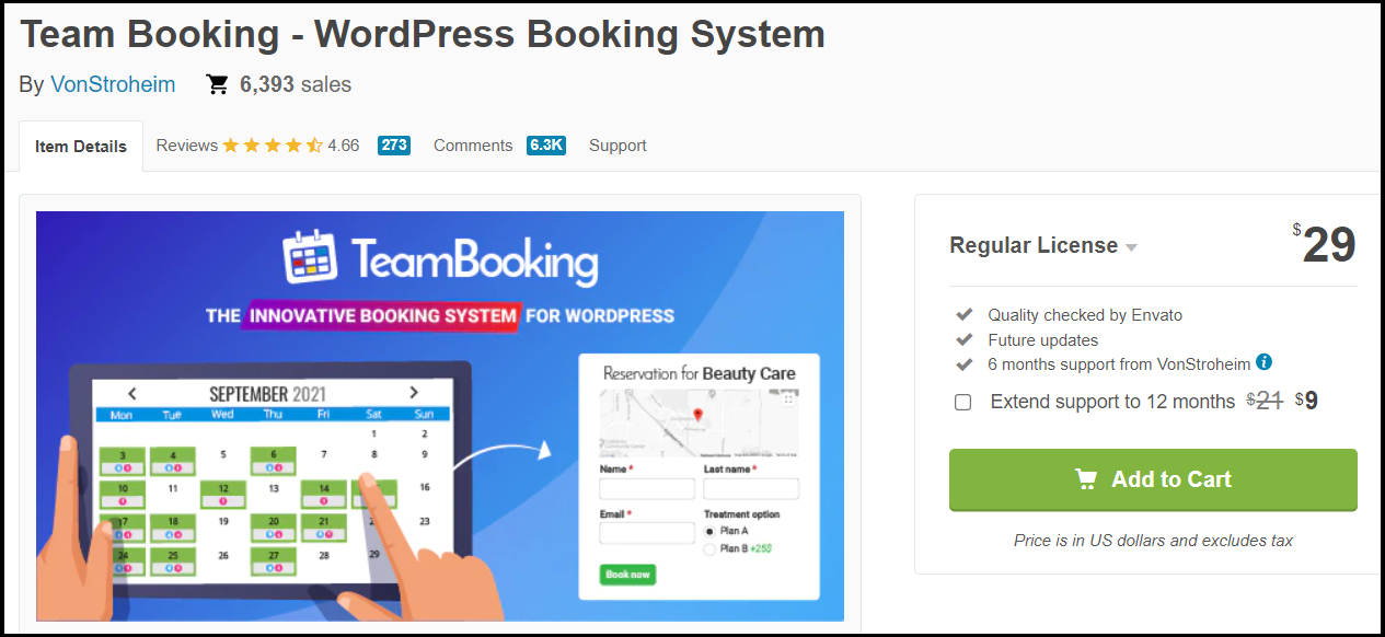 Site Internet du plugin Team Booking Site Internet du plugin Team Booking