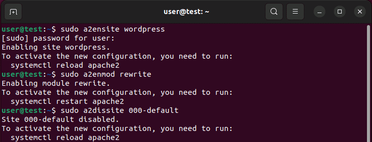 Ubuntu Terminal: activating and deactivating modules and pages Ubuntu Terminal: activating and deactivating modules and pages