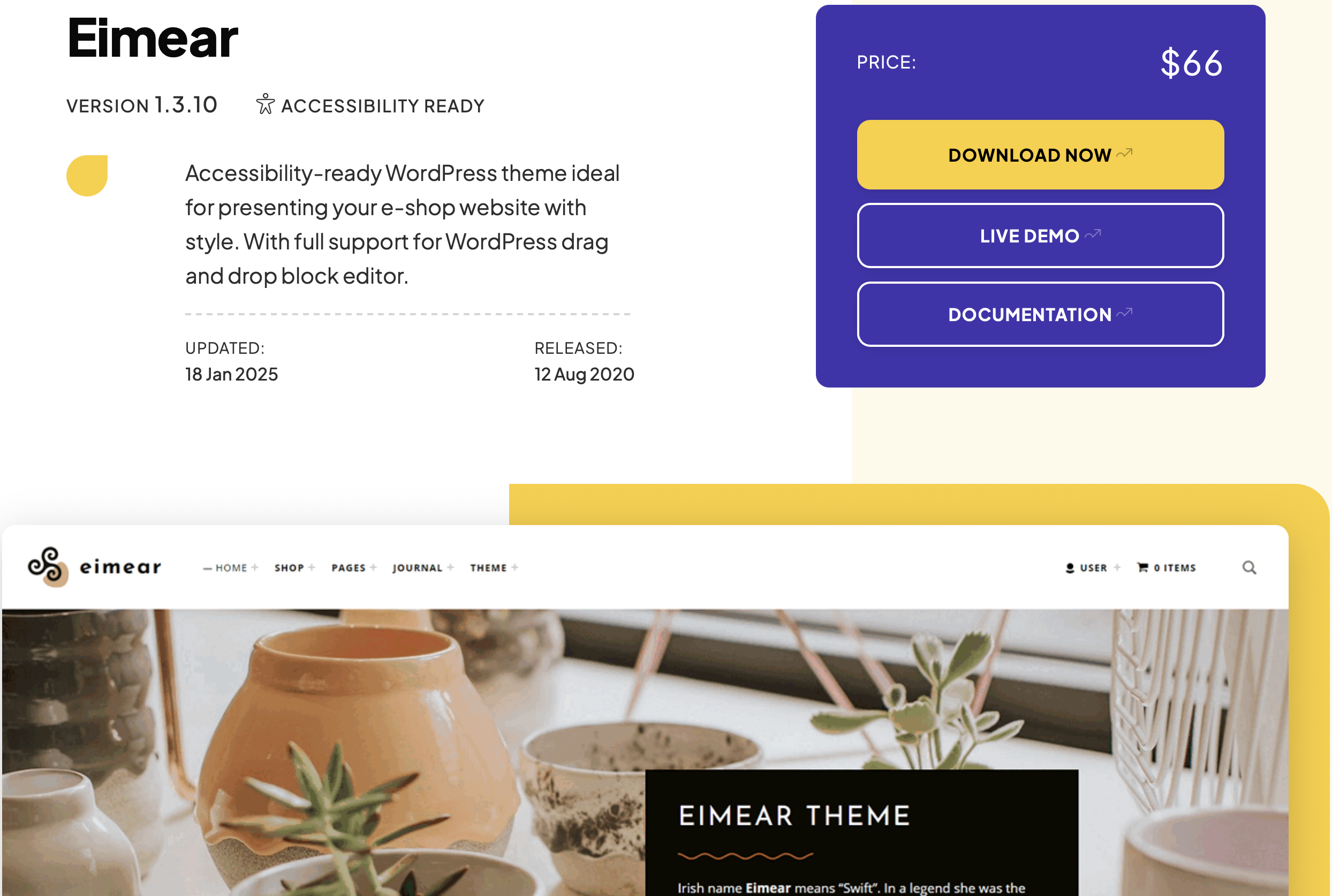 Template WordPress Eimear par WebMan Design Image: Template WordPress Eimear par WebMan Design