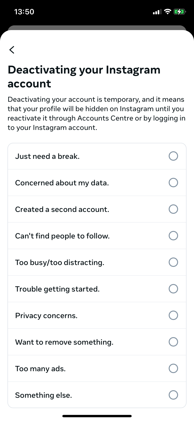 Indicate the reason for deactivation or deletion Indicate the reason for deactivation or deletion