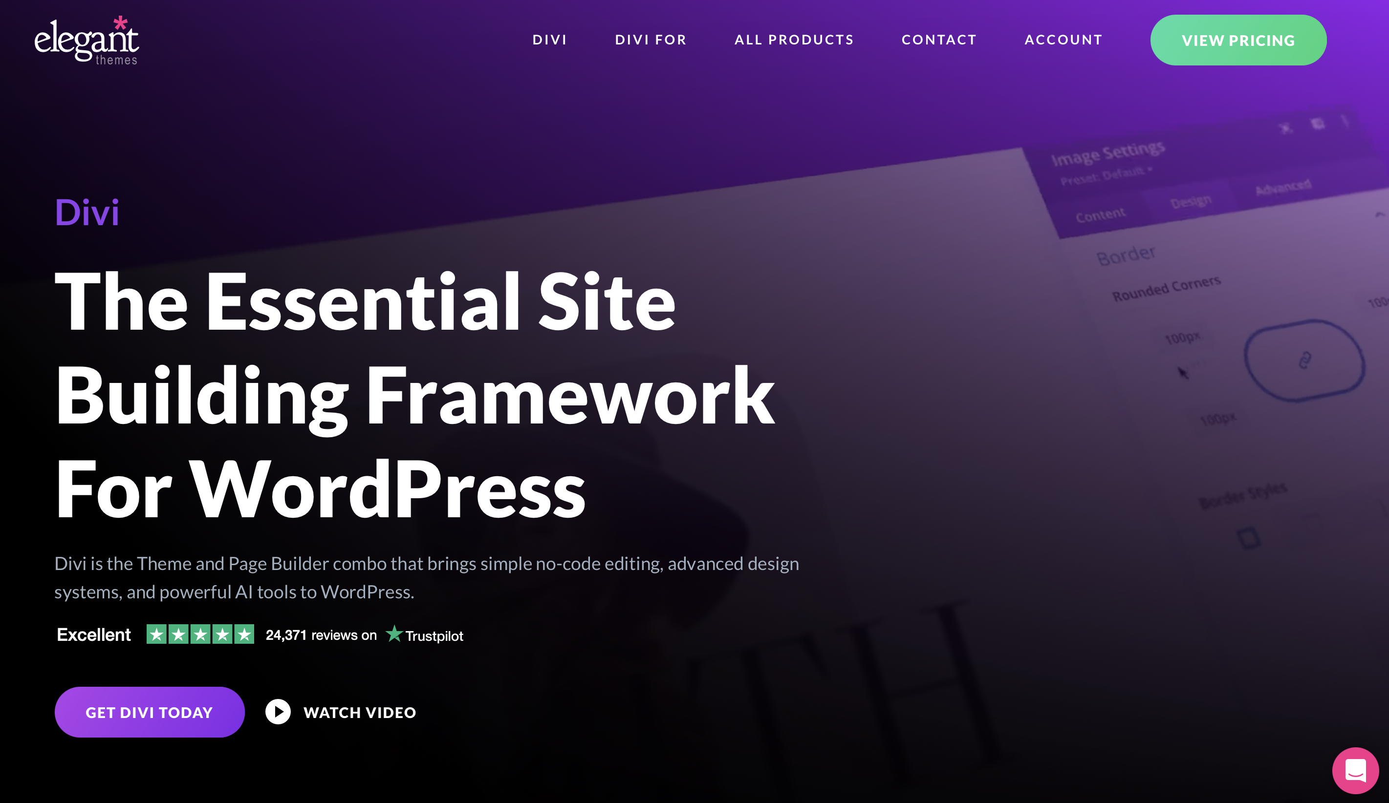 Capture d’écran du site Web de Divi Image: Capture d’écran du site Web de Divi