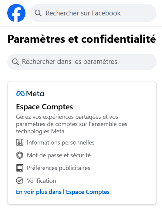 Facebook: Meta Accounts Space Facebook: Meta Accounts Space