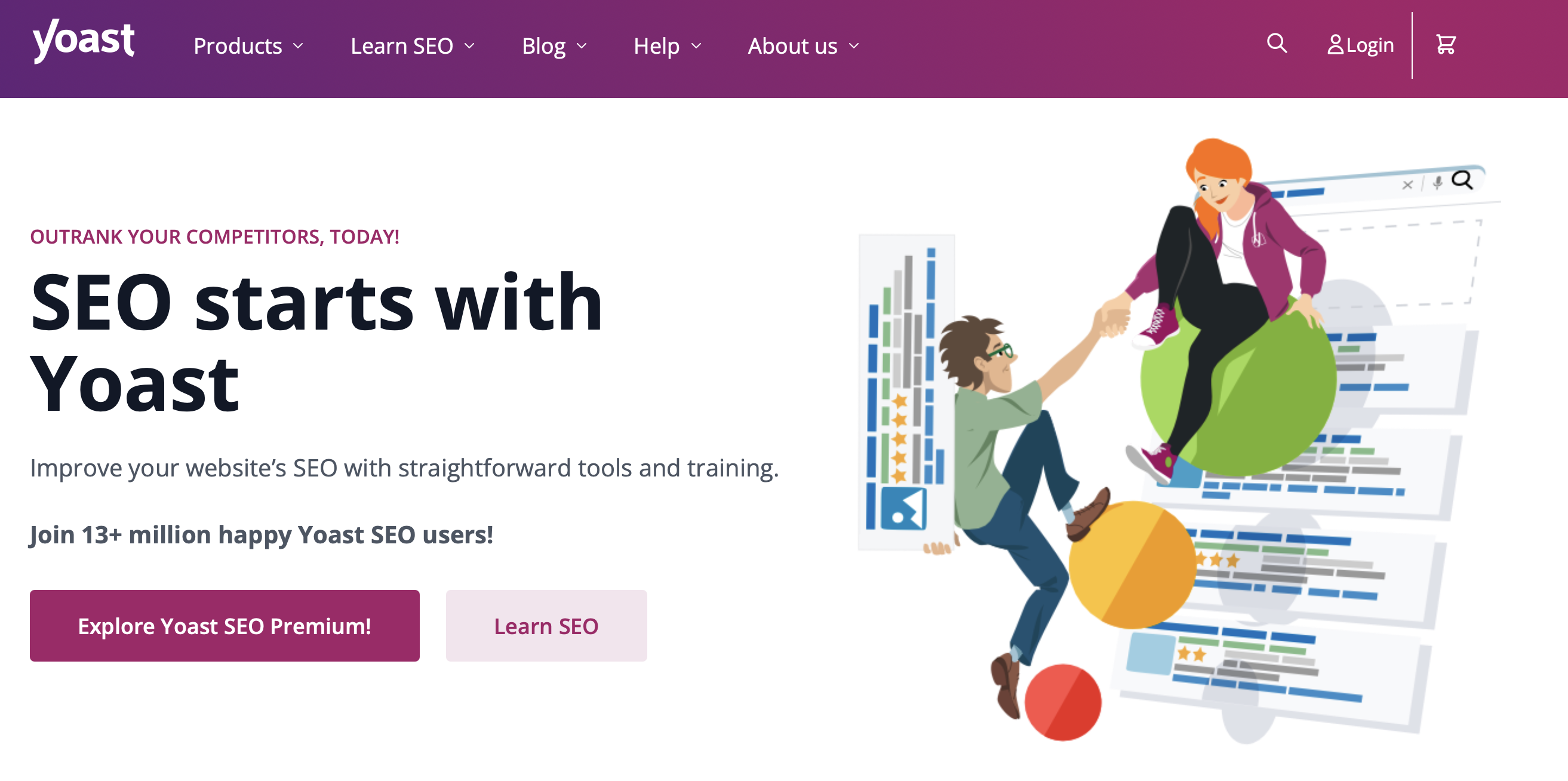 Page d’accueil du plugin WordPress Yoast Image: Page d’accueil du plugin WordPress Yoast