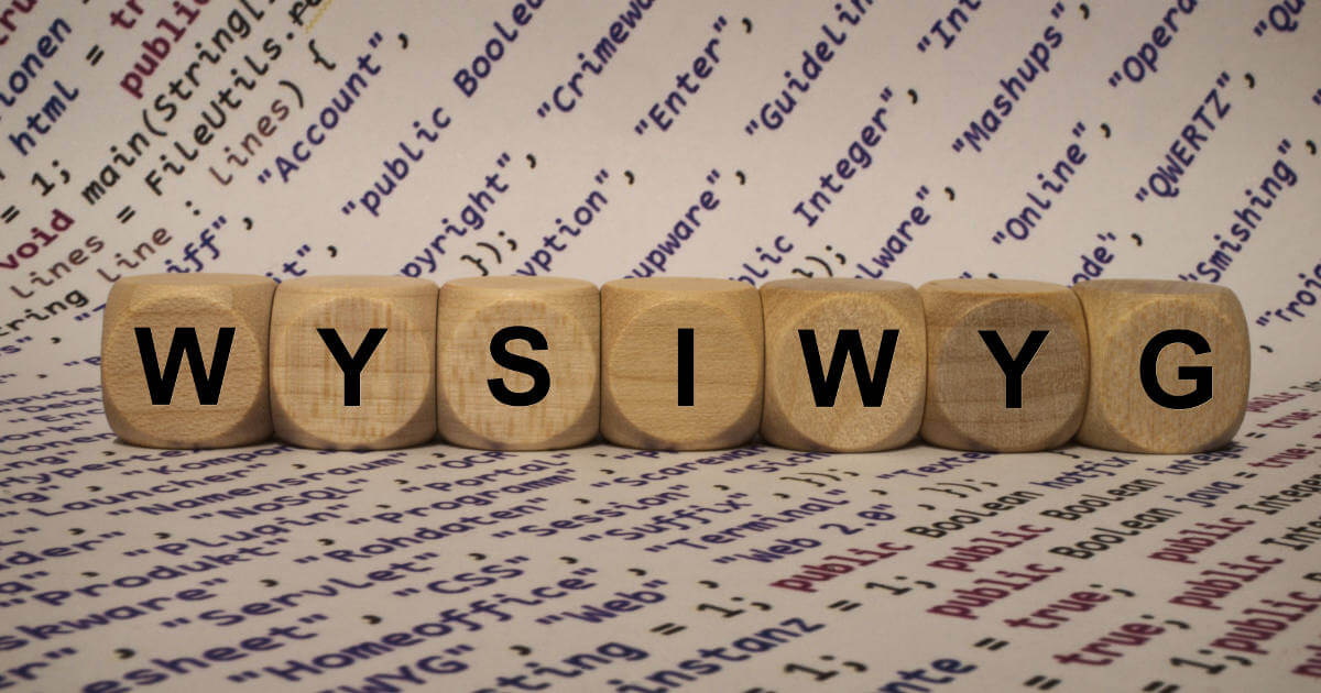 WYSIWYG : je vois ce que tu vois aussi WYSIWYG : je vois ce que tu vois aussi