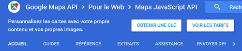 L'API JavaScript de Google Maps