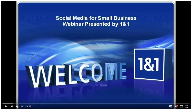 Image: Capture d’écran d’un webinaire « les médias sociaux pour les petites entreprises »