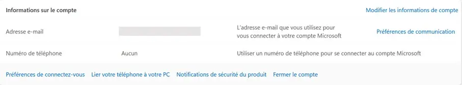 Image: Compte Microsoft dans le navigateur