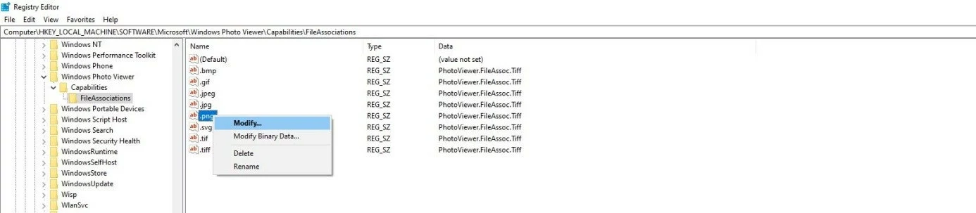 Image: Ajustement de la valeur dans le registre Windows 10