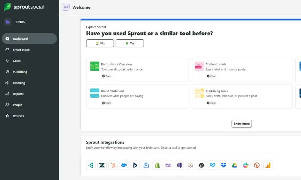 Image: Interface utilisateur de Sprout Social
