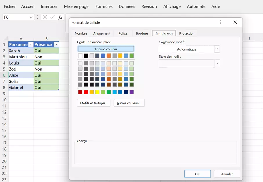 Modifier l’apparence de la liste déroulante Excel Modifier l’apparence de la liste déroulante Excel