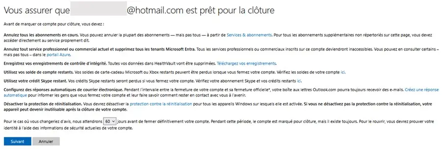 Image: Skype : informations sur la fermeture du compte