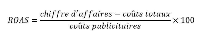 Image: Formule du ROAS