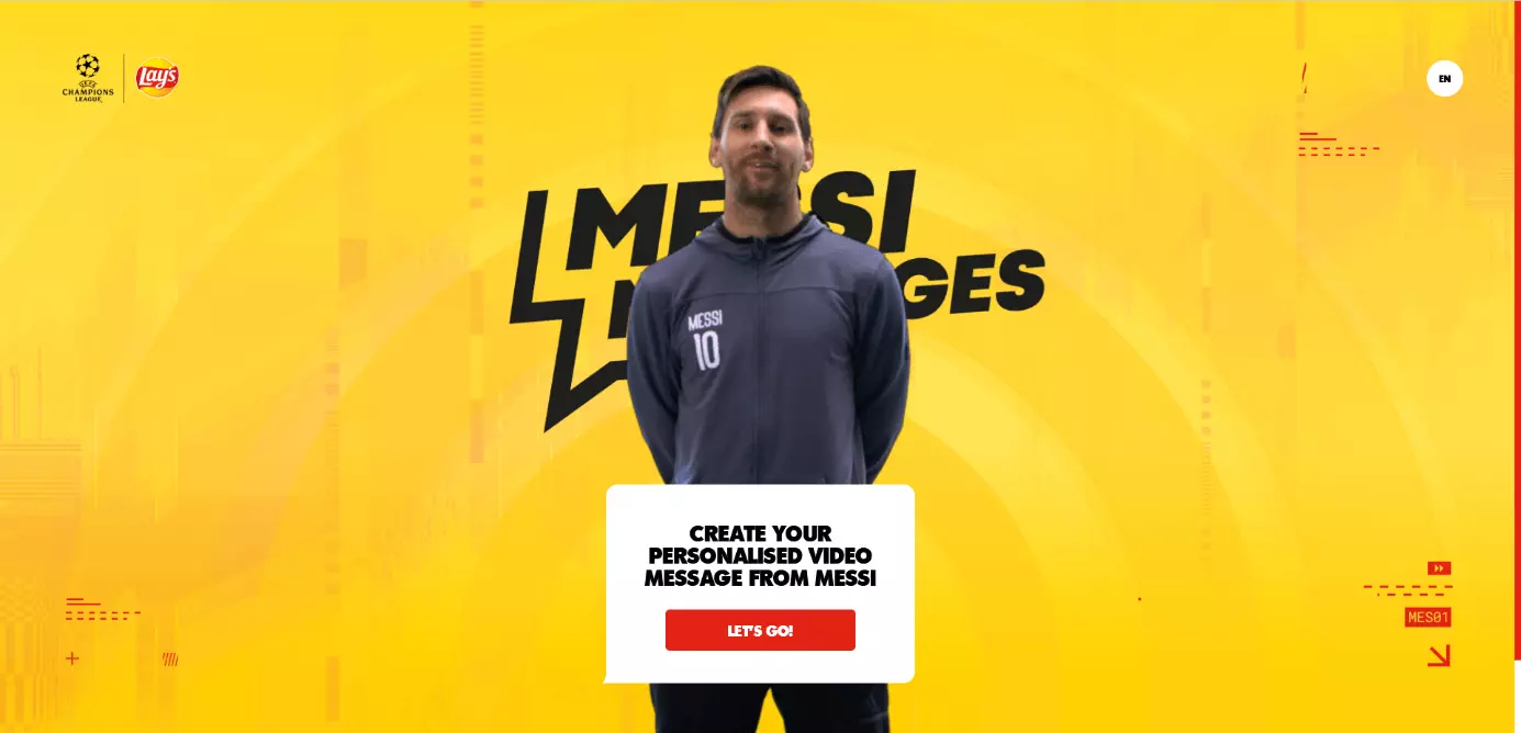 Image: Exemple de co-branding avec des célébrités : Lionel Messi et les chips Lay’s