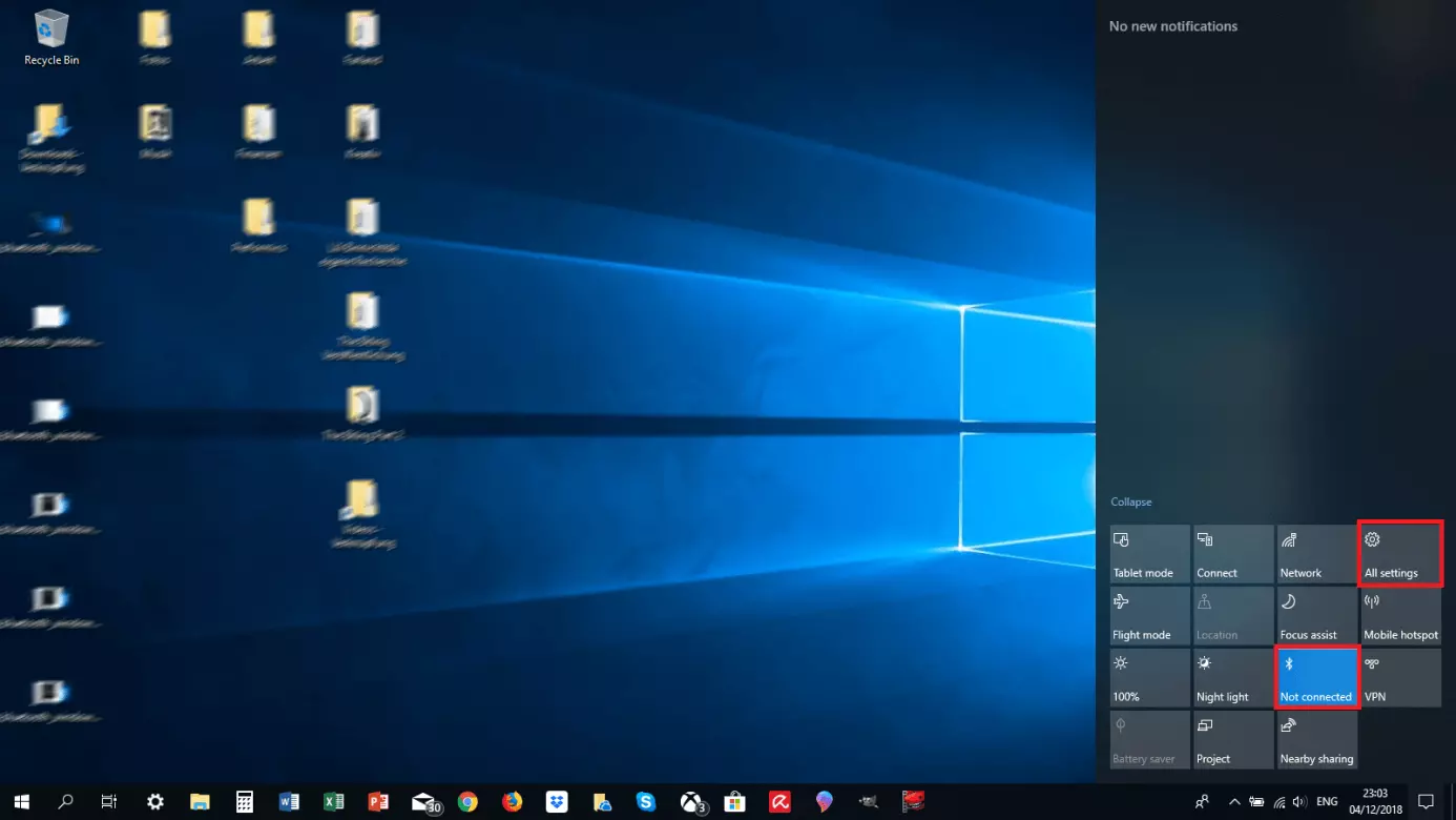 Image: Zone des notifications sous Windows 10