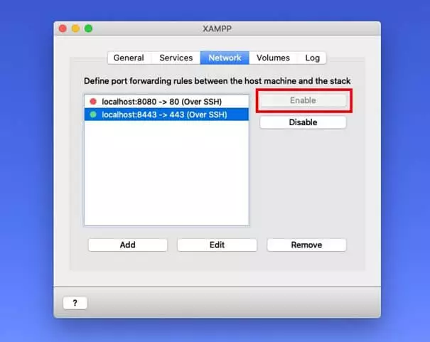 Image: Interface utilisateur XAMPP pour activer le localhost