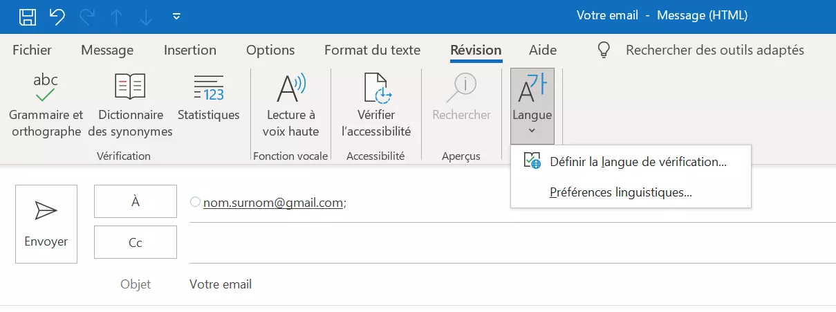 Le correcteur d’orthographe Outlook ne fonctionne pas : comment le
