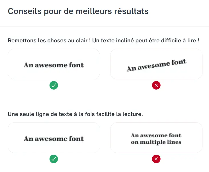 Conseils pour obtenir les meilleurs résultats avec les polices Image: Conseils pour obtenir les meilleurs résultats avec les polices
