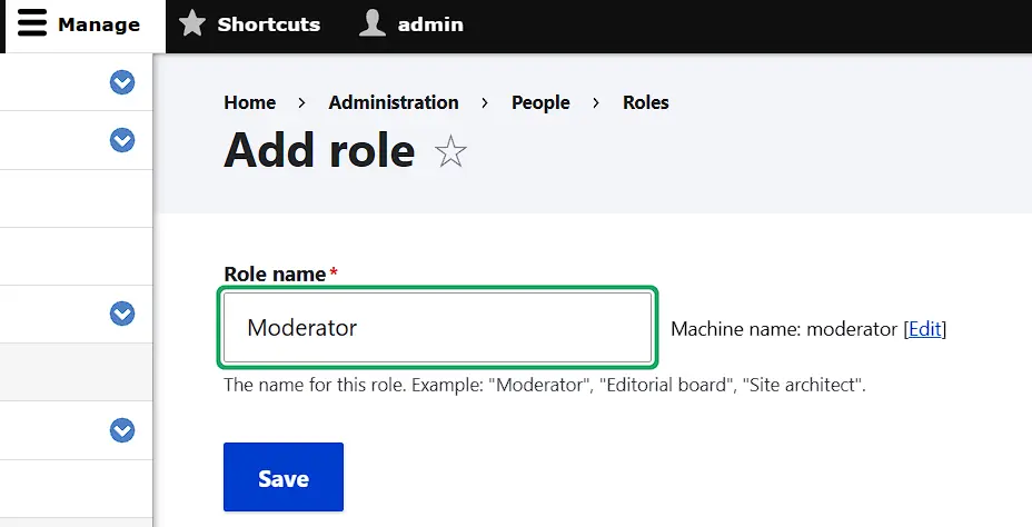 Image: Menu Drupal pour ajouter un nouveau groupe d&rsquo;utilisateurs