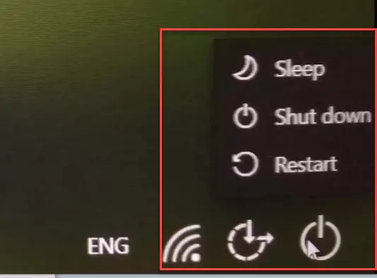 Image: Impression écran d’une partie de l’écran de connexion de Windows 10