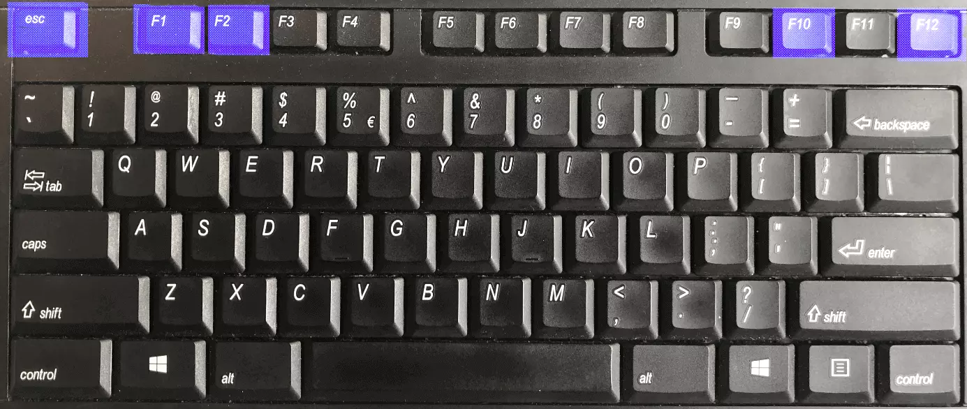 Touches habituelles pour le démarrage du BIOS